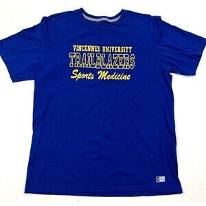 Russell Athletic T-Shirt Adult‎ Large Blue Vincennes University Sports Medicine